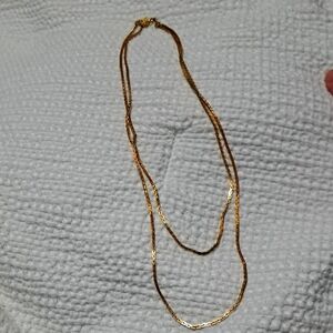 Elegant Gold-Tone Layered Necklace